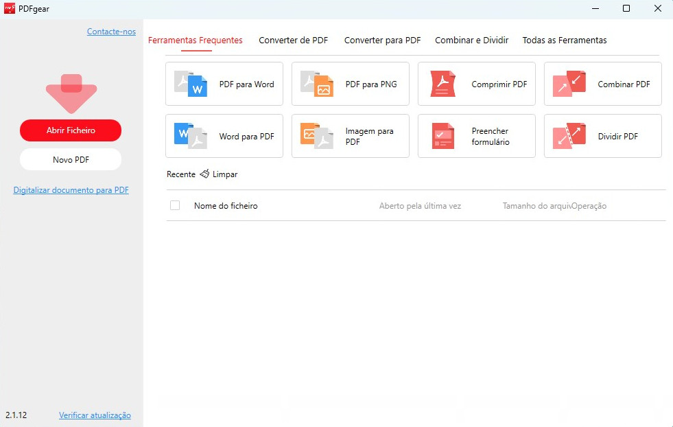 Abrir Conversor de PDF para Word
