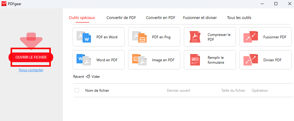 Importer des formulaires PDF dans PDFgear