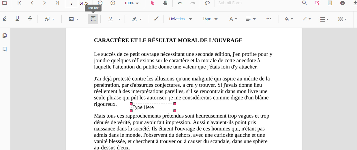 Ajouter une zone de texte au PDF