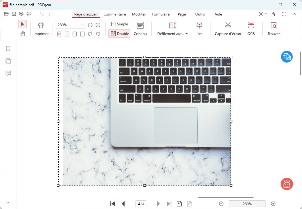 Ajuster la taille de l'image