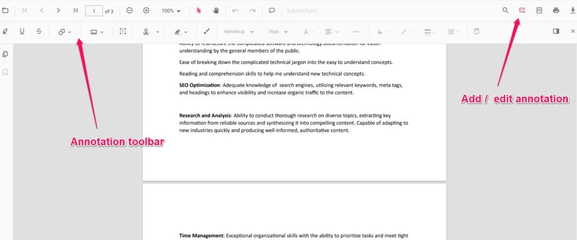 Open the Annotate Tools