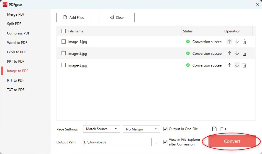 Batch Convert JPG to PDF Offline
