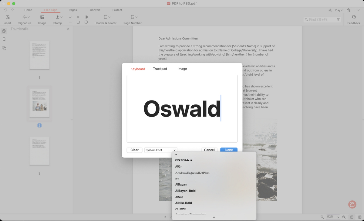 Create Signature on Mac