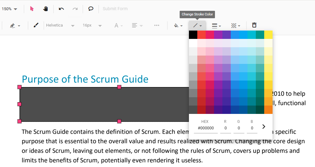 Change Color to Black