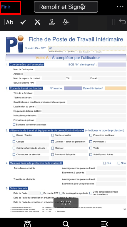 Cliquez sur Terminé pour compléter le processus