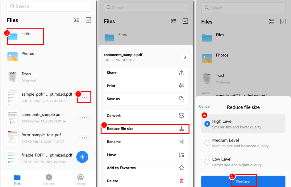 Compress PDF to 200KB Using PDFgear App