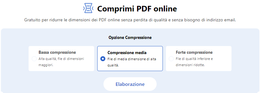 Comprimi un PDF a 500 KB