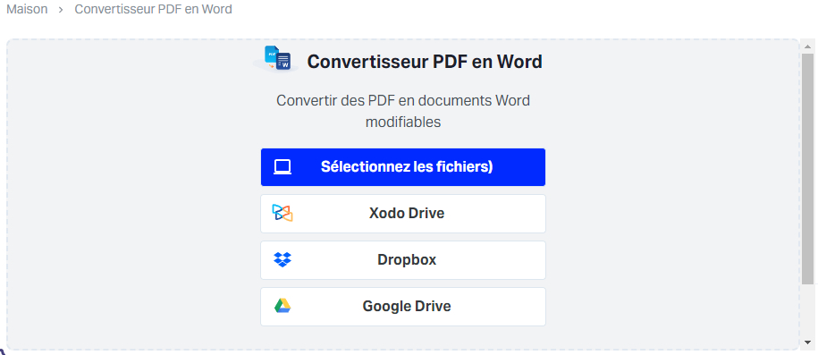 Convertir un PDF en Word avec Xodo