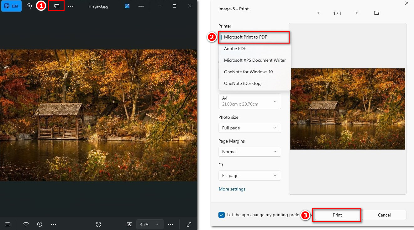 Convert Screenshot to PDF on Windows