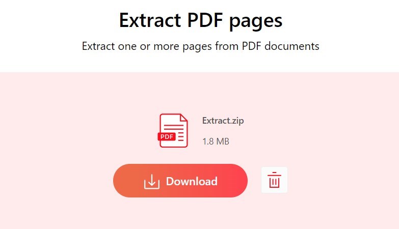 Download the Extract PDF Files