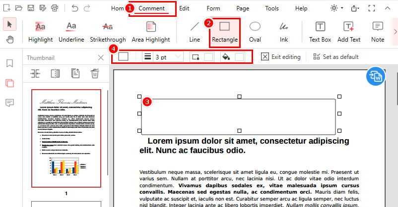 Use a Rectangle to Cover the Signature in PDFgear