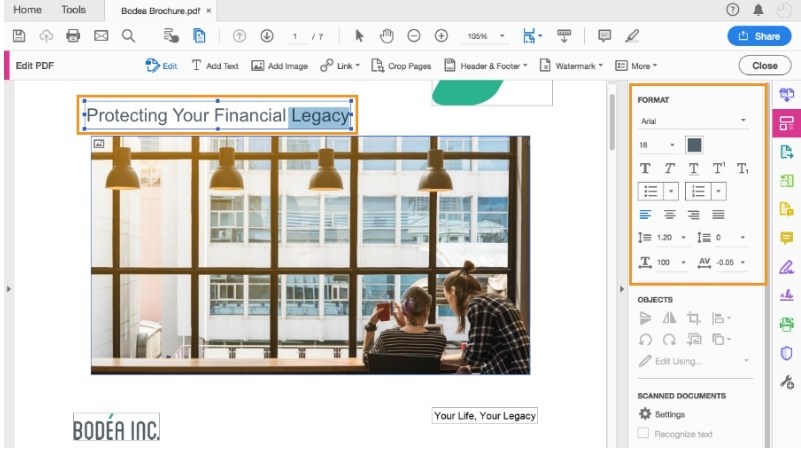 Edit Text in PDF with Adobe Acrobat
