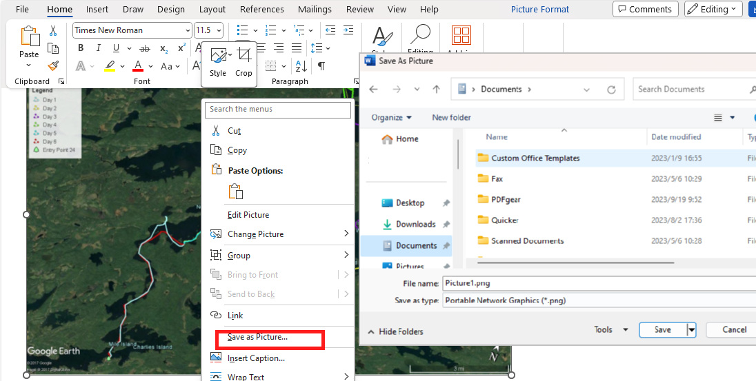 Paste and Save the Image