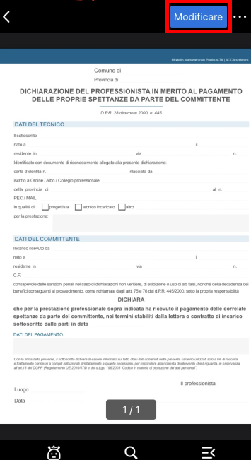 Compila moduli PDF su iPhone con PDFgear