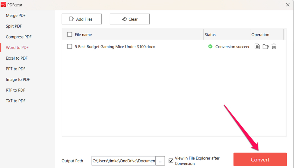 Convert PDF to Word in Batch