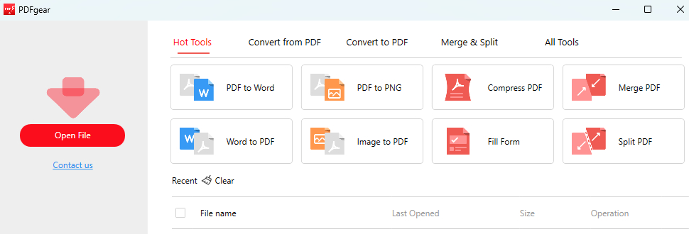 Open the PDF File with PDFgear