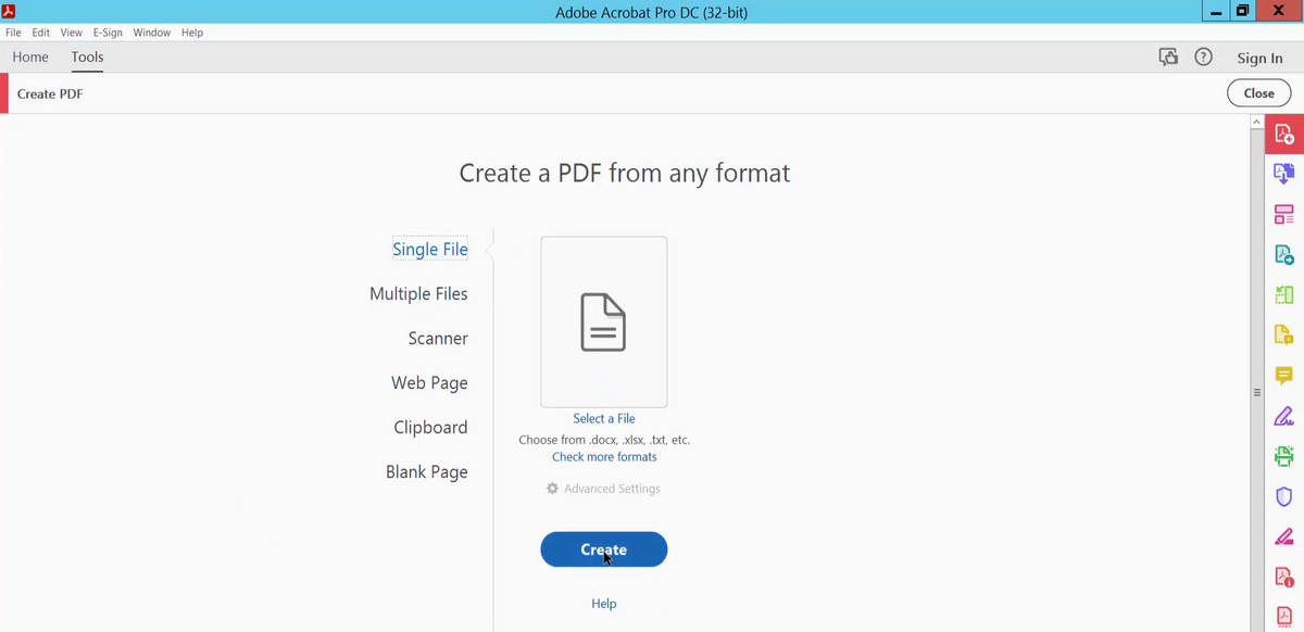 Créer un PDF à partir d'un PDF Scanné dans Acrobat