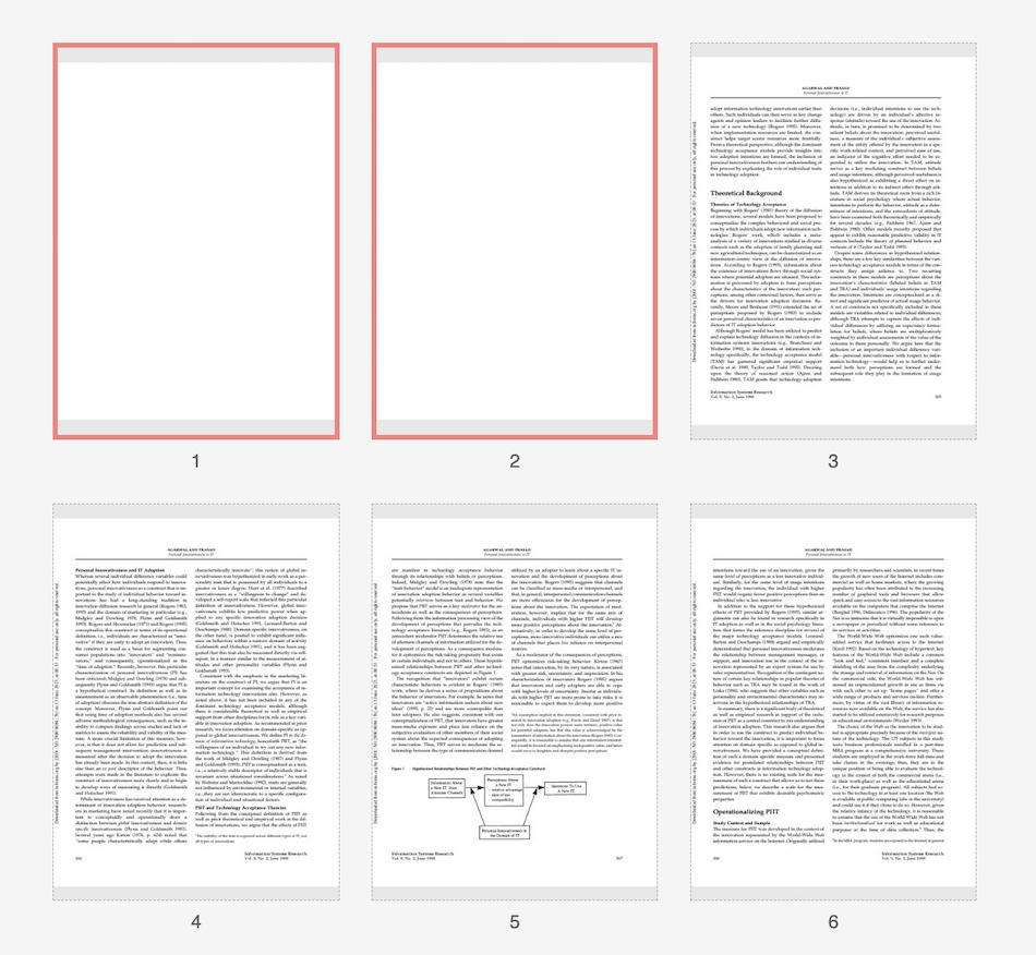 Leere Seite auswählen