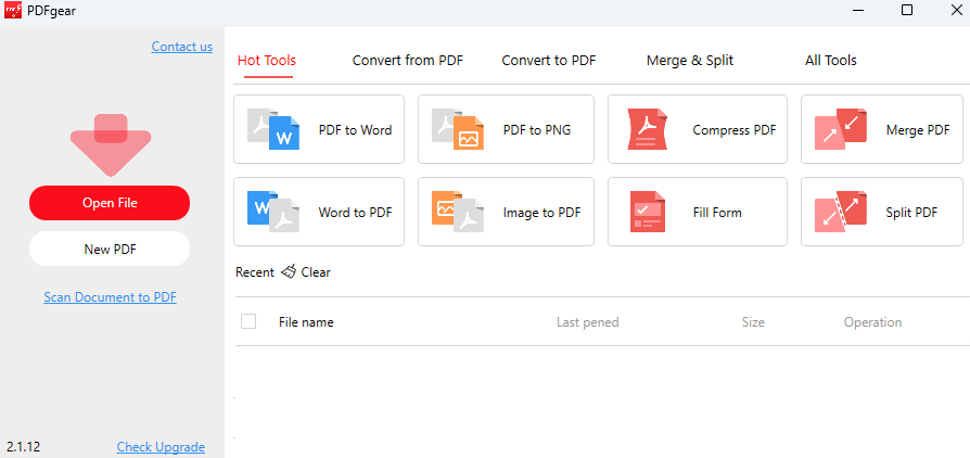 Open a PDF with PDFgear