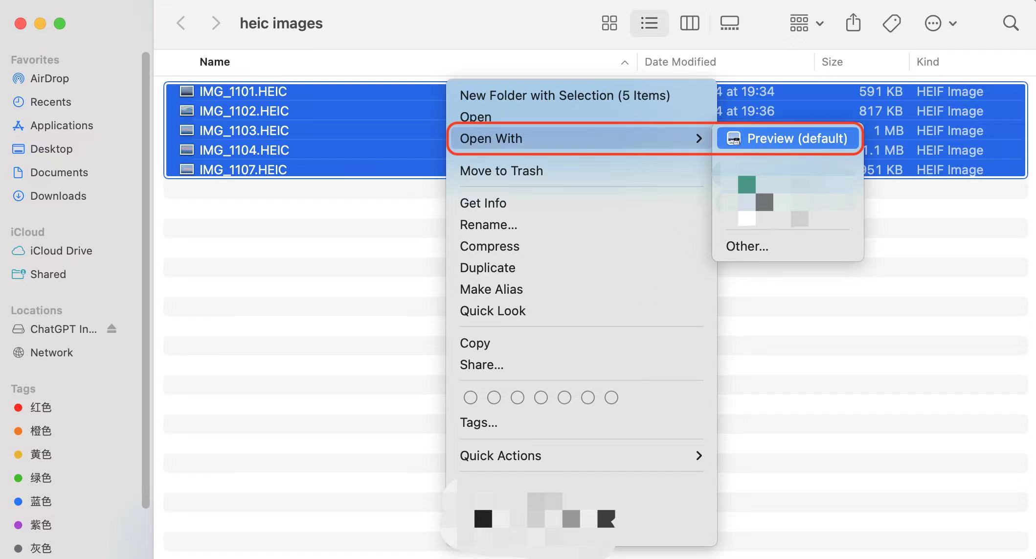 Open HEIC Images with Preview