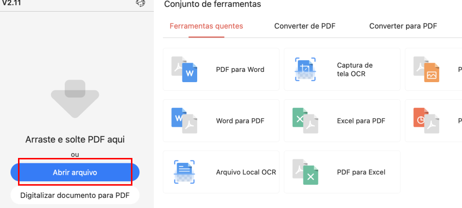 Abrir PDF com PDFgear no Mac