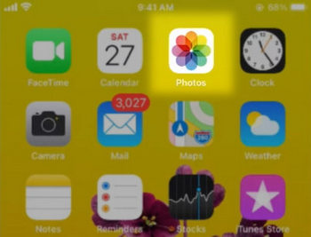 Launch the Photos App on iOS