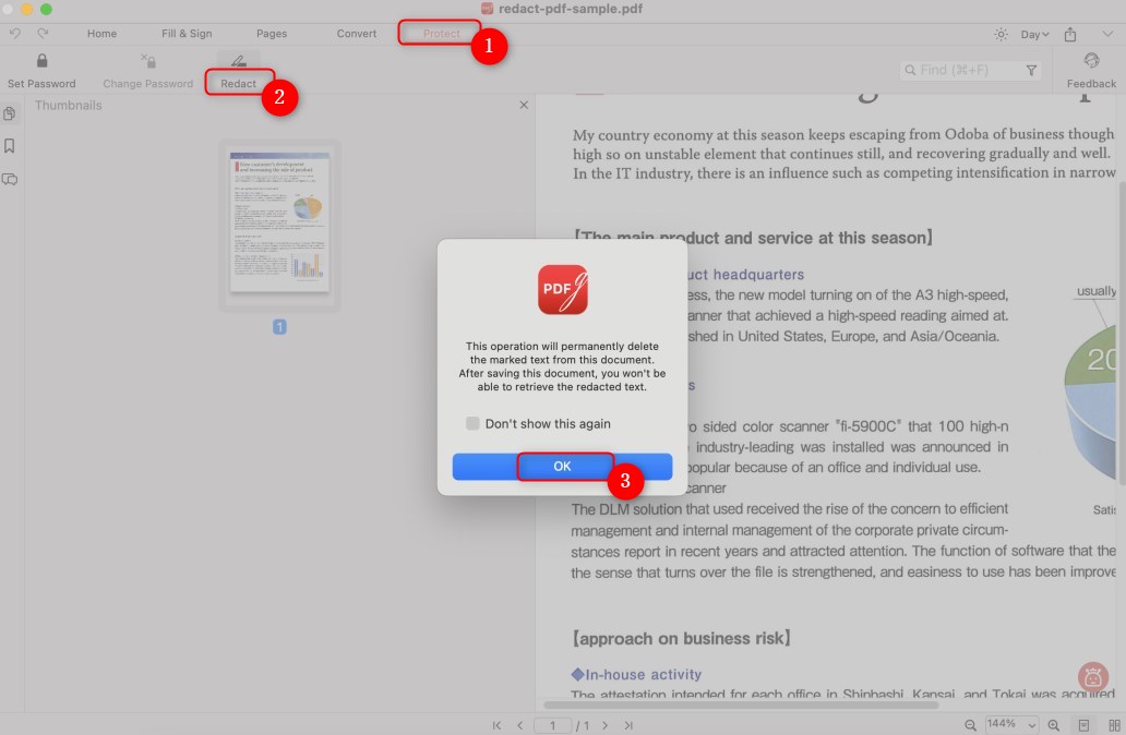 Open the Redact PDF Tool