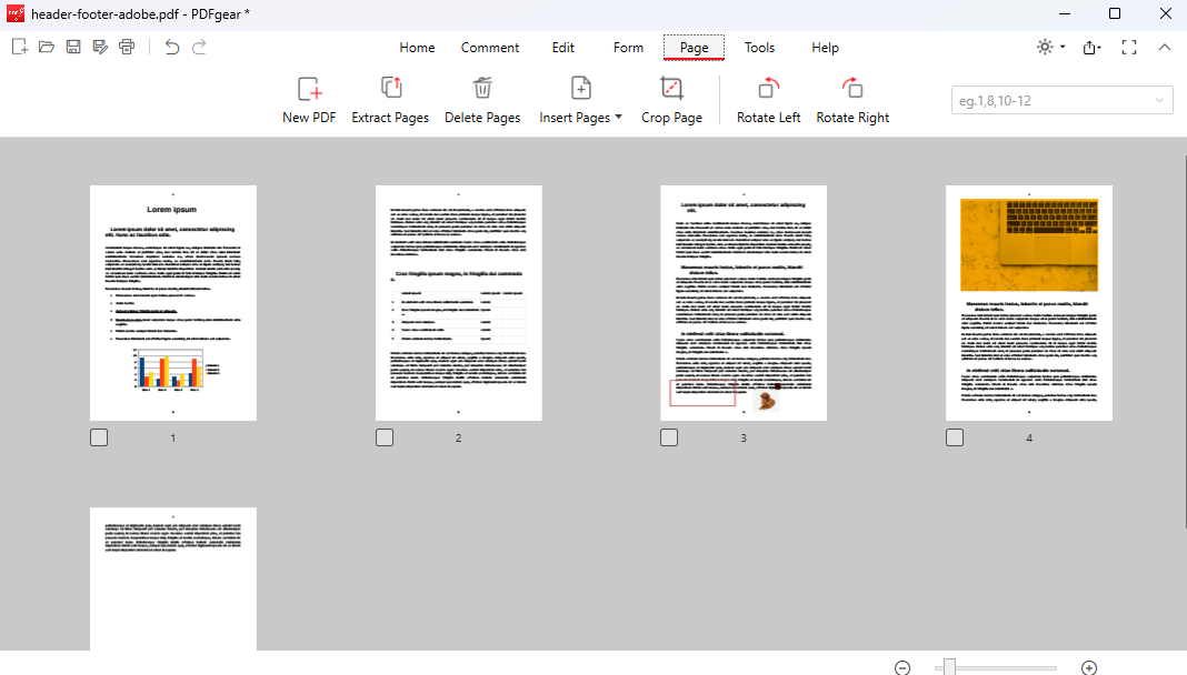 Rearrange PDF Pages