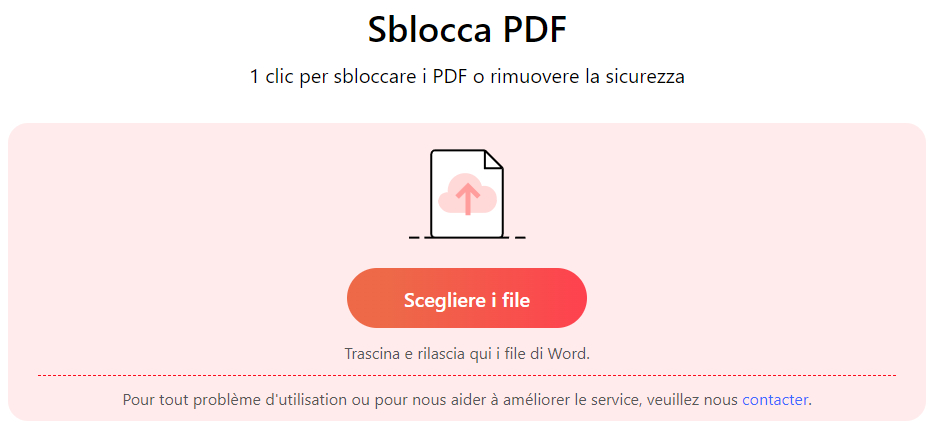 Carica il PDF da Sbloccare