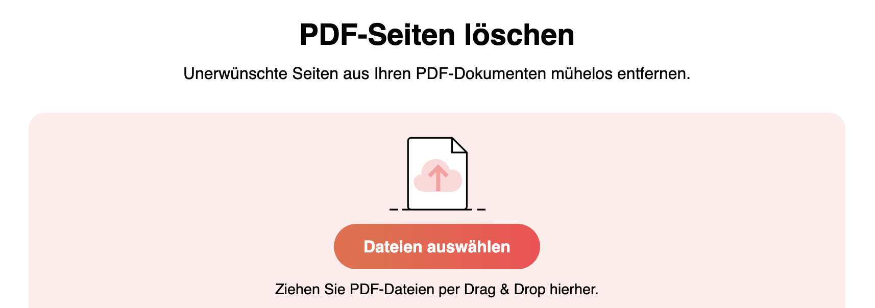 PDFgear Online-Seitenentferner
