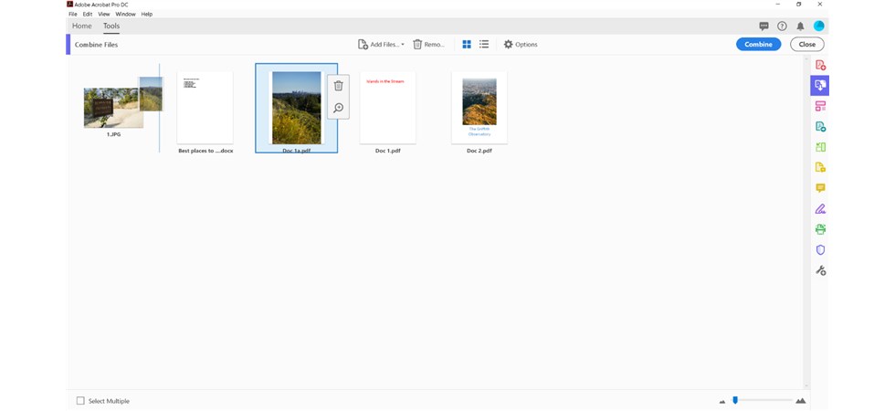 Rearrange the File Order in Adobe