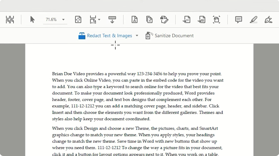 Redact a PDF in Acrobat