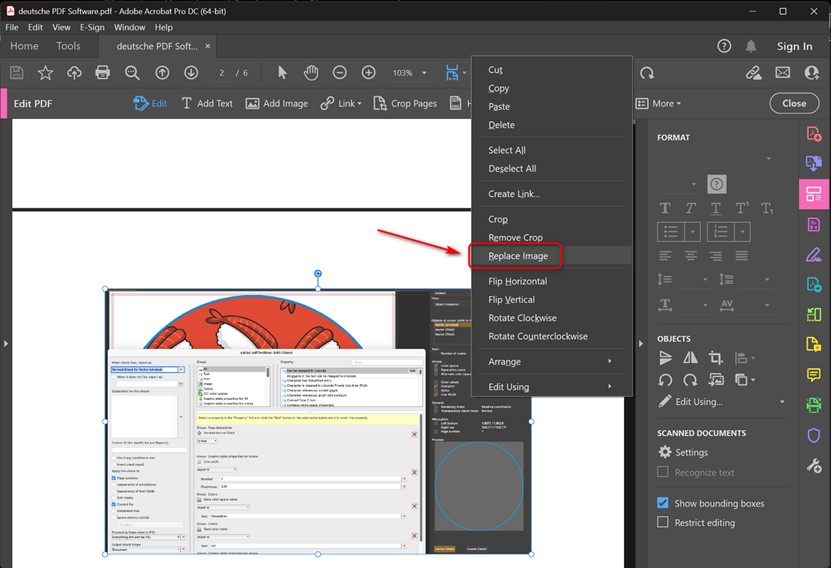 Remplacer une image dans Adobe Acrobat