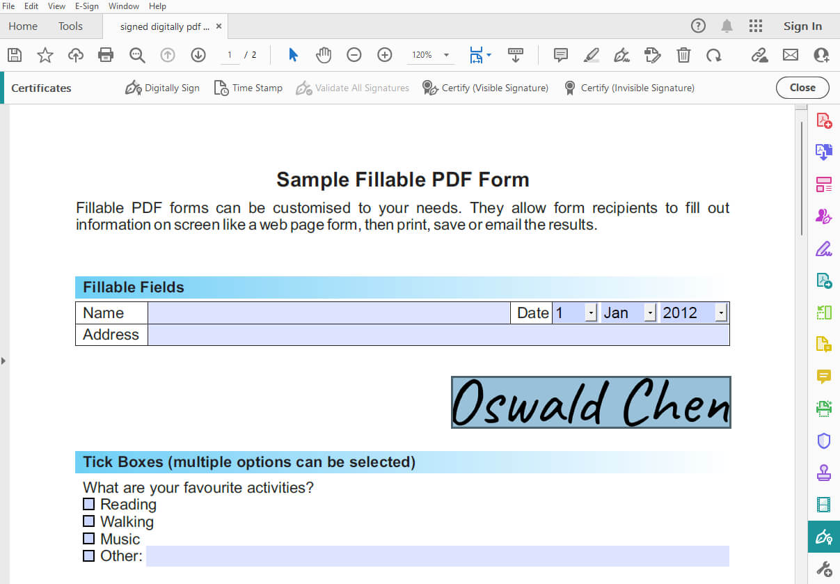 Re-sign the Split Document