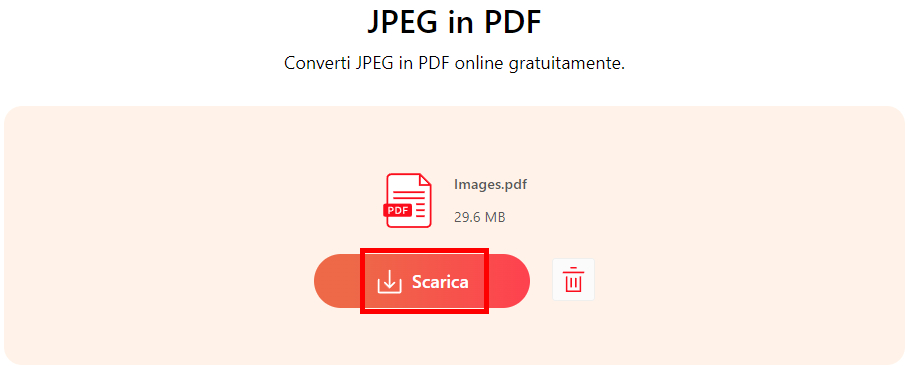 Salva il PDF sul Tuo Dispositivo