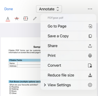 Save PDF with Notes