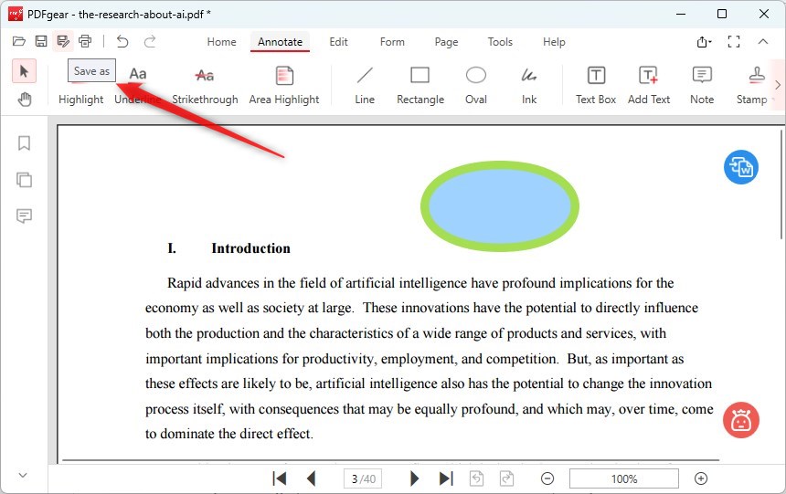 Save the Edited PDF File