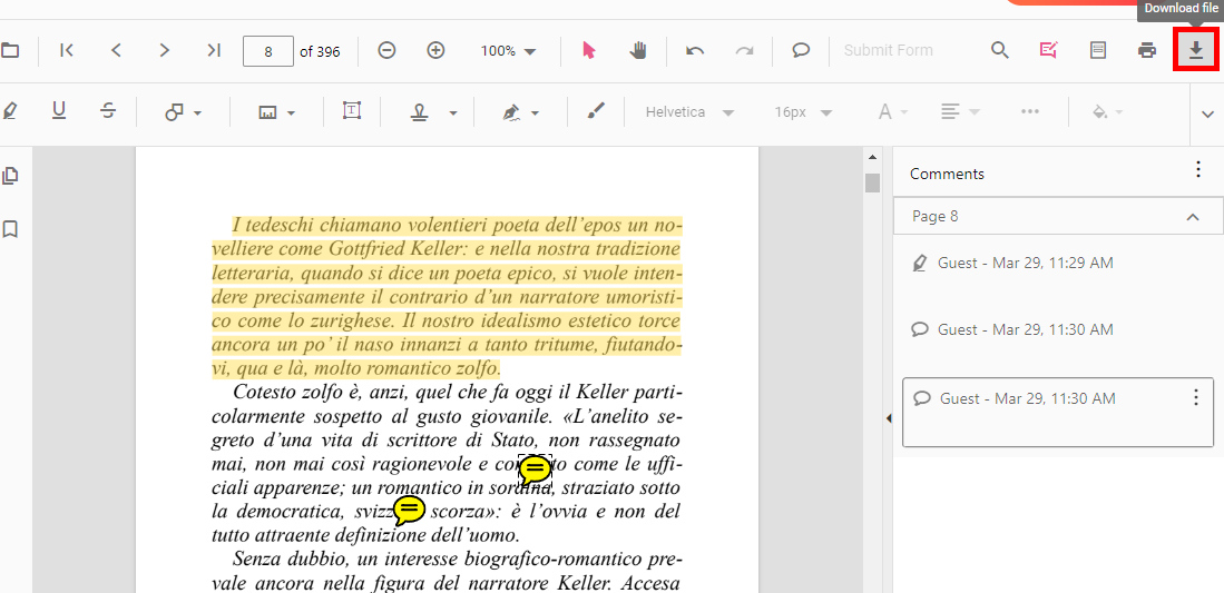 Scarica il File PDF Modificato