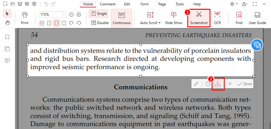 Snapshot PDF with PDFgear