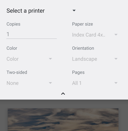 Select the Wireless Printer on Photos App