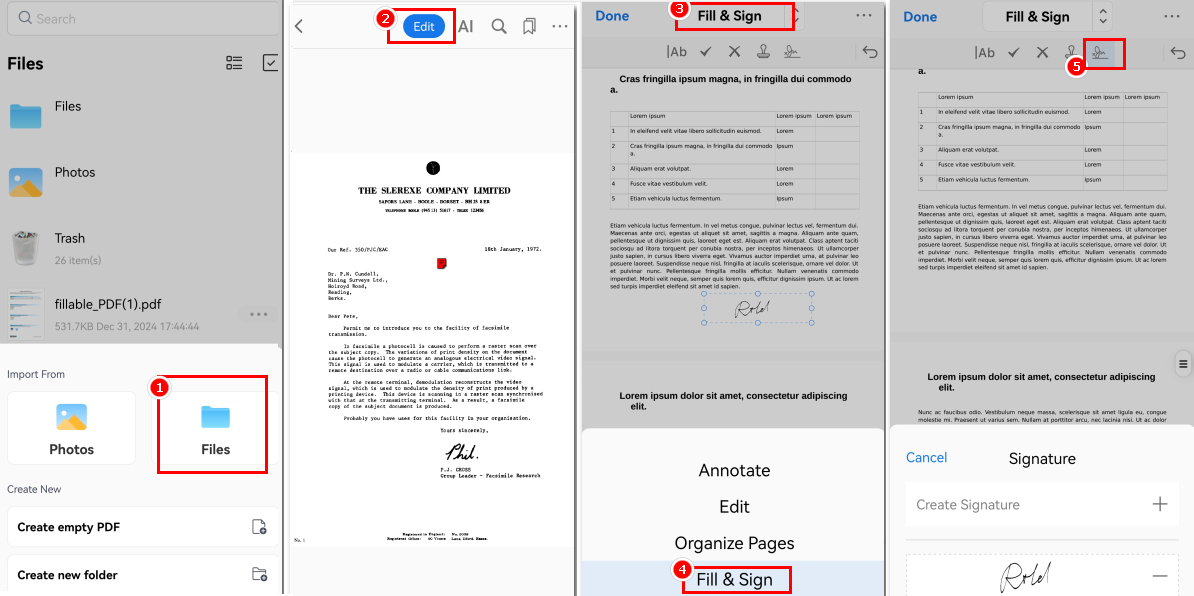 Temukan Tombol Tanda Tangan di PDFgear untuk Android