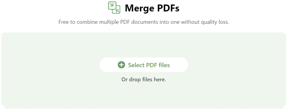 Upload the PDF to the Online Merger