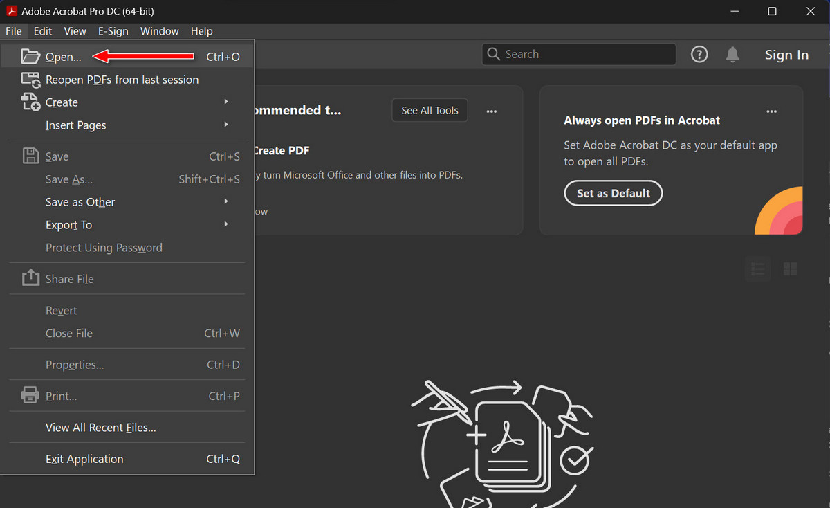 Upload PDF File to Acrobat