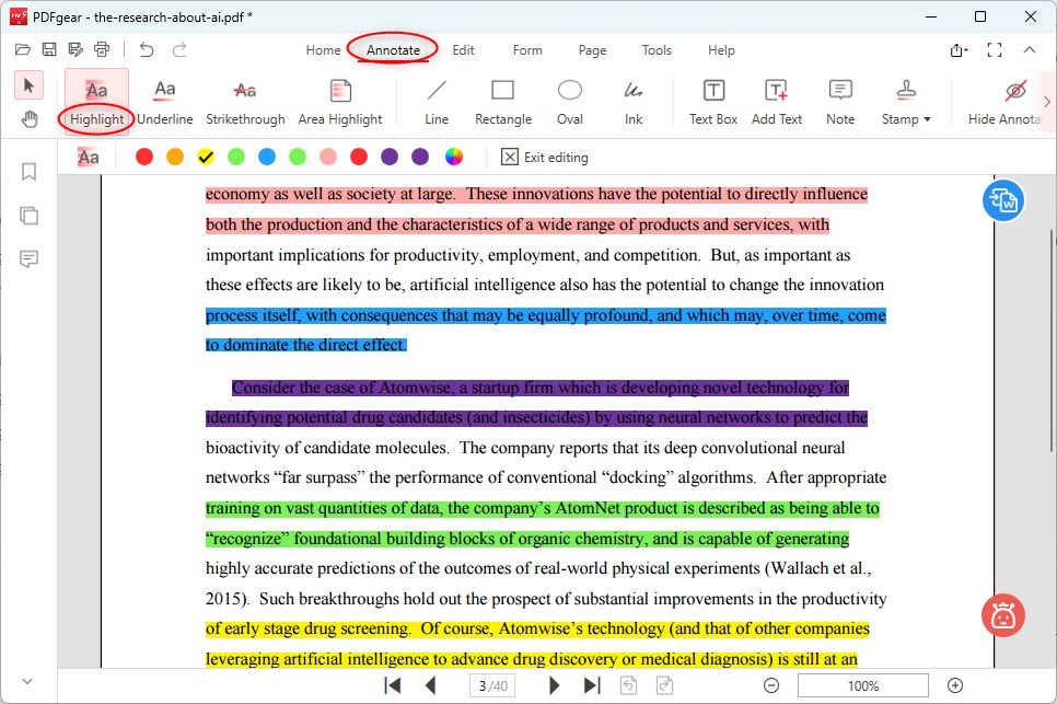 Open the Highlight Tool