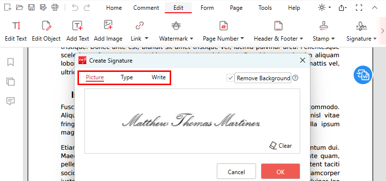 Tiga Metode untuk Memasukkan Tanda Tangan di PDF dengan PDFgear