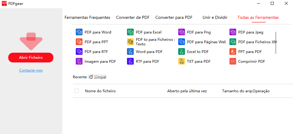 Adicione arquivos PDF ao PDFgear desktop