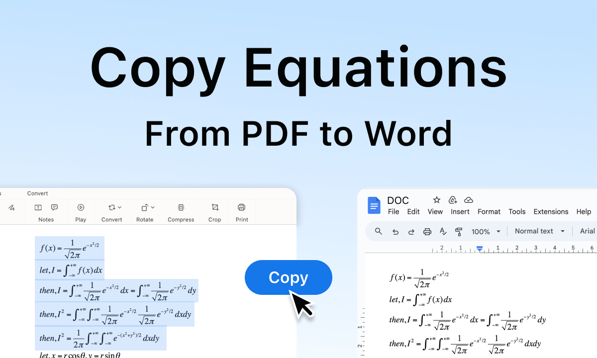 How to Copy Equations from PDF to Word