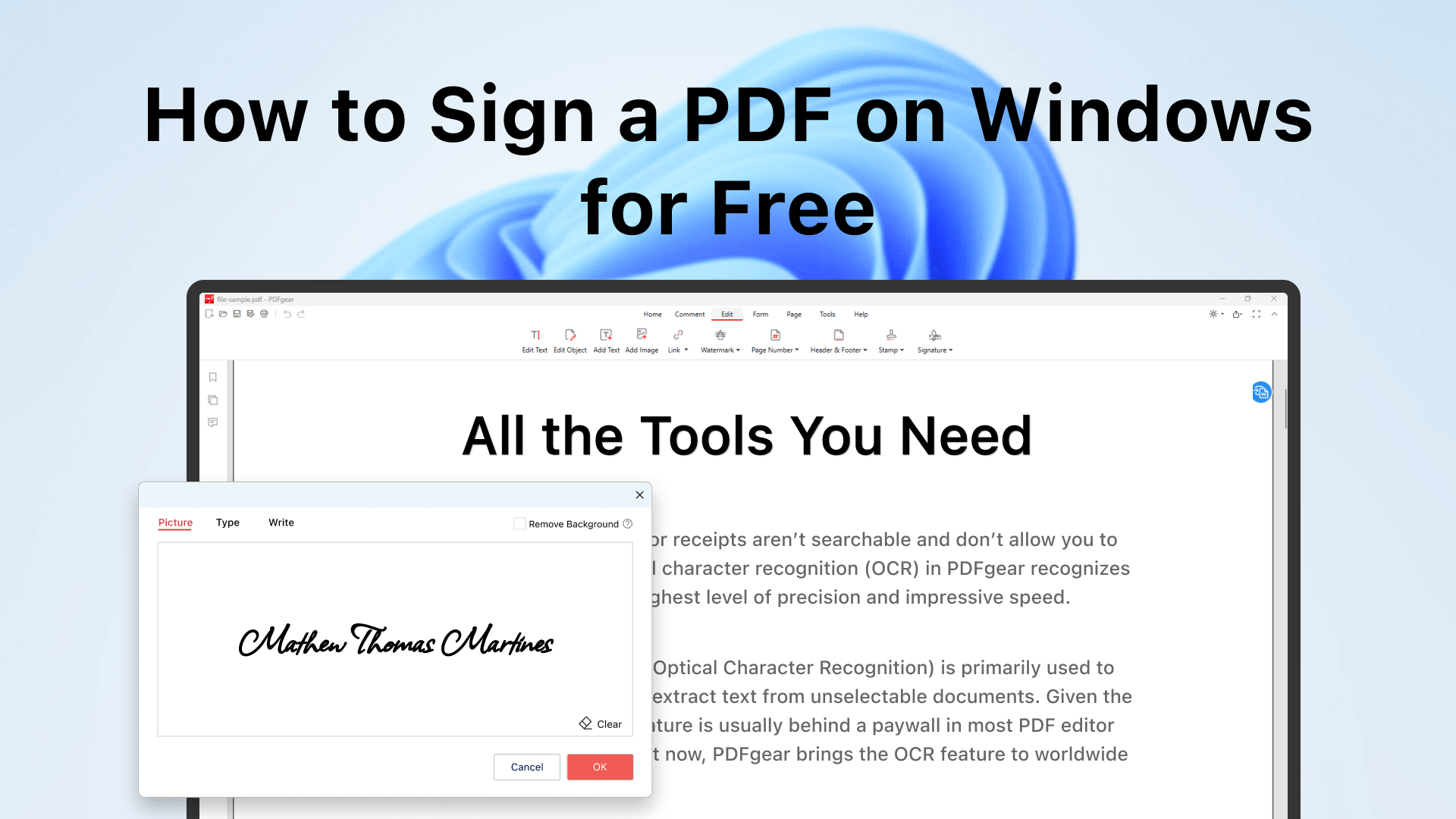 How to Sign a PDF on Windows for Free