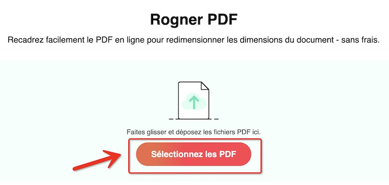 Importez le PDF dans le Cropper
