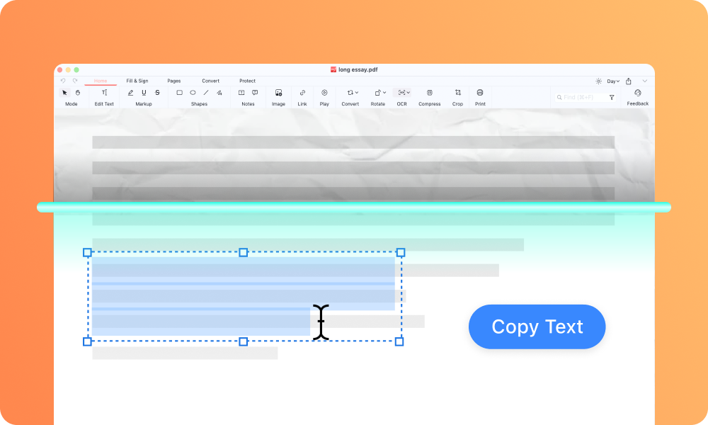 Copy Scanned PDF Text